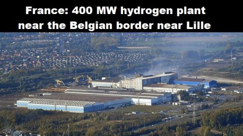 Frankrijk: 400 MW waterstoffabriek nabij de Belgische grens bij Lille