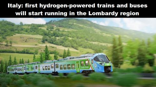 Italië: eerste treinen en bussen op waterstof gaan rijden in de regio Lombardije