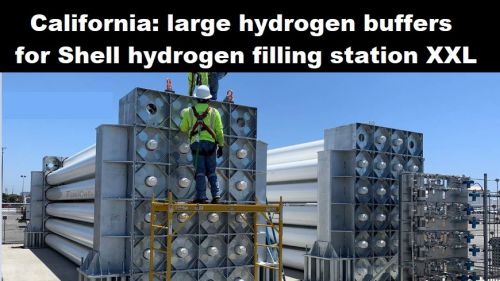 Californië: grote waterstofbuffers voor Shell waterstoftankstation XXL