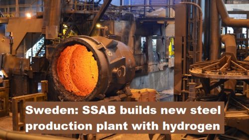 Zweden: SSAB bouwt nieuwe fabriek voor staalproductie met waterstof