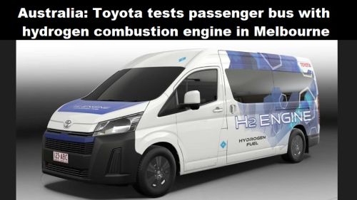 Australië: Toyota test personenbus met waterstof-verbrandingsmotor in Melbourne