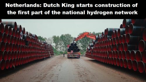 Nederland: Koning Willem-Alexander start aanleg eerste deel landelijk waterstofnetwerk