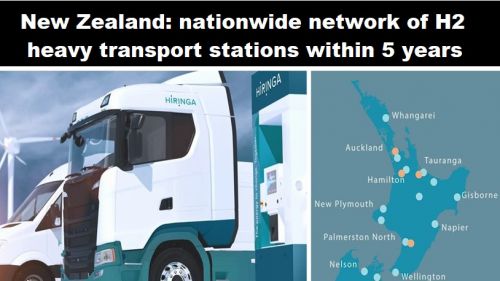 Nieuw-Zeeland: binnen 5 jaar landelijk netwerk van H2-stations voor zwaar transport