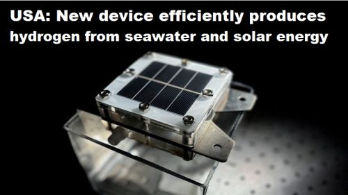 USA: nieuw apparaat maakt efficiënt waterstof uit zeewater en zonne-energie