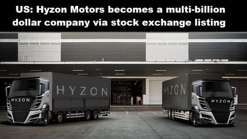 VS: Hyzon Motors wordt miljardenbedrijf via omgekeerde beursnotering