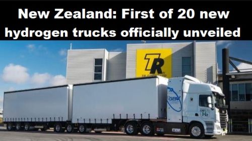 Nieuw-Zeeland: eerste van 20 nieuwe waterstoftrucks officieel gepresenteerd