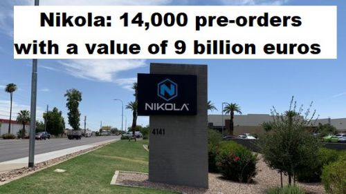 Nikola: 14.000 pre-orders met een waarde van 9 miljard euro