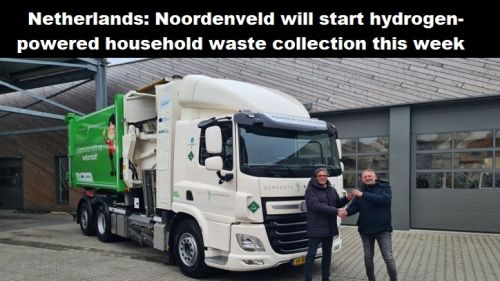 Nederland: Noordenveld start deze week met huisvuilinzameling op waterstof