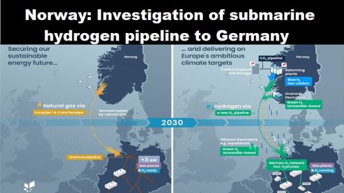 Noorwegen: onderzoek naar onderzeese waterstofpijpleiding naar Duitsland