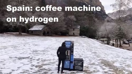 Spanje: koffieautomaat op waterstof in de Spaanse Pyreneeën