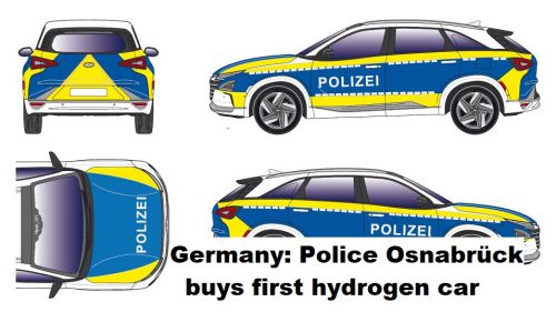 Duitsland: politie Osnabrück koopt eerste waterstofauto
