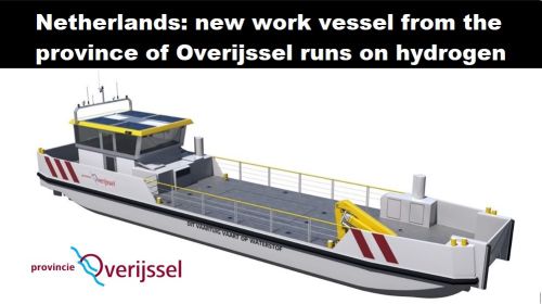 Nederland: nieuw werkschip van de provincie Overijssel vaart op waterstof