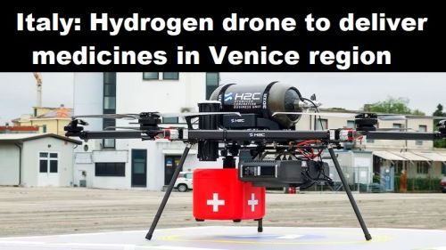 Italië: drone op waterstof gaat medicijnen bezorgen in regio Venetië