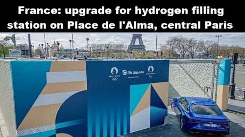 Frankrijk: upgrade voor waterstoftankstation op Place de l'Alma, centrum Parijs