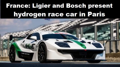 Frankrijk: Ligier en Bosch presenteren raceauto op waterstof in Parijs