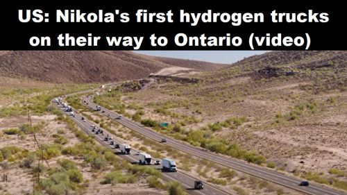 VS: eerste waterstoftrucks van Nikola onderweg naar Ontario (video)