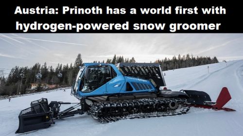Oostenrijk: Prinoth heeft wereldprimeur met pistenbully op waterstof