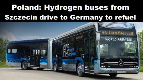 Polen: waterstofbussen uit Szczecin rijden naar Duitsland om te tanken