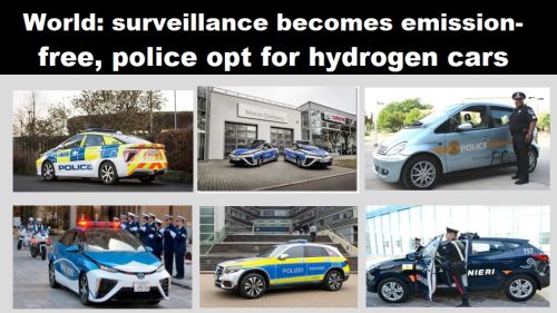 Wereld: surveillance wordt emissievrij, politie kiest voor waterstofauto’s