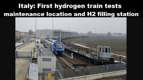 Italië: eerste waterstoftrein test onderhoudslokatie en H2-tankstation