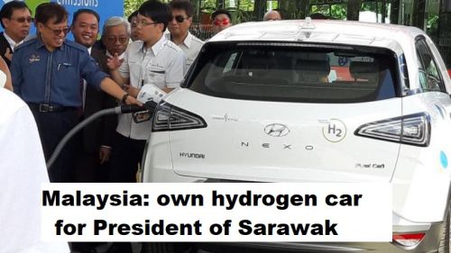 Maleisië: eigen waterstofauto voor president van Sarawak