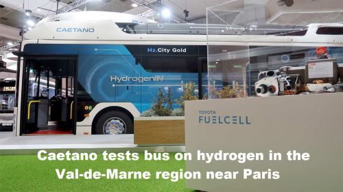 Caetano test bus op waterstof in regio Val-de-Marne bij Parijs