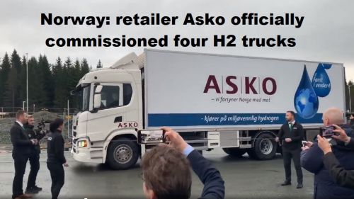 Noorwegen: retailer Asko neem vier H2-trucks officieel in gebruik
