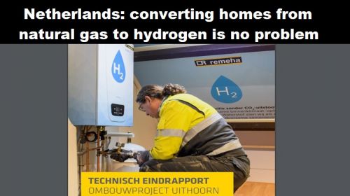 Nederland: ombouw woningen van aardgas naar waterstof is geen probleem