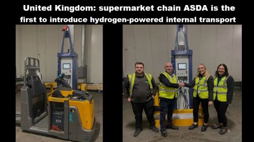Verenigd Koninkrijk: supermarktketen ASDA heeft primeur met intern transport op waterstof