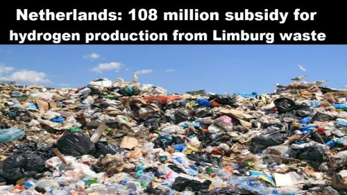 Nederland: 108-miljoen subsidie voor waterstofproductie uit Limburgs afval