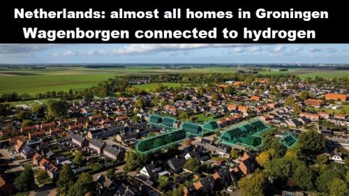 Nederland: bijna alle woningen in Groningen Wagenborgen aangesloten op waterstof