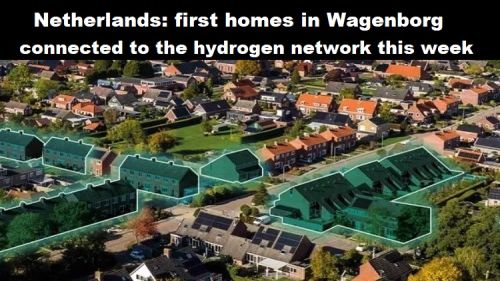 Nederland: eerste woningen Wagenborgen deze week aangesloten op waterstofnetwerk