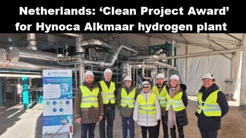 Nederland: ‘Clean Project Award’ voor waterstoffabriek van Hynoca Alkmaar