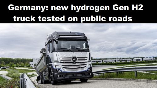 Duitsland: nieuwe waterstof Gen H2-truck getest op de openbare weg