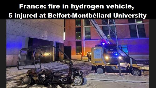 Frankrijk: brand in waterstofvoertuig, 5 gewonden op Universiteit Belfort-Montbéliard