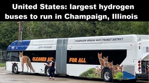 Verenigde Staten: grootste waterstofbussen gaan rijden in Champaign, illinois