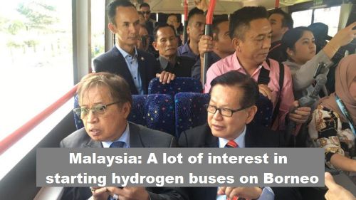 Maleisië: Veel belangstelling bij start van waterstofbussen op Borneo